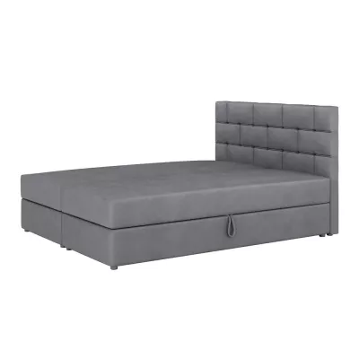 Boxspringbett mit Stauraum WALLY COMFORT – 200x200, Dunkelgrau