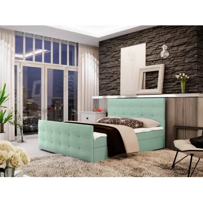 Boxspring-Doppelbett VASILISA COMFORT 2 – 140x200, Hellgrün