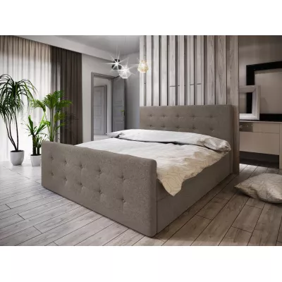 Boxspring-Doppelbett VASILISA COMFORT 1 – 160x200, Hellbraun