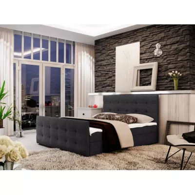 Boxspring-Doppelbett VASILISA 2 – 160x200, Dunkelgrau