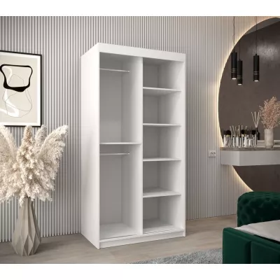 Kleiderschrank mit Spiegel aus EVA – Breite 100 cm, weiß