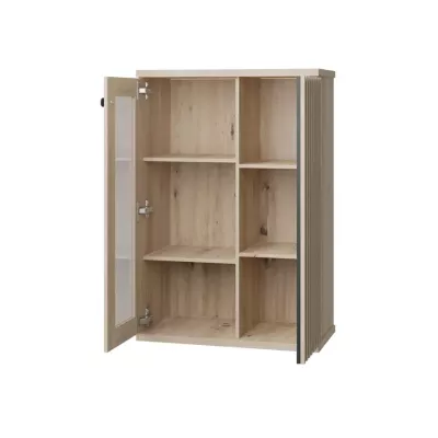 Niedriger Vitrinenschrank AIMY - Artisan Eiche