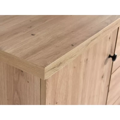 Niedriger Vitrinenschrank AIMY - Artisan Eiche
