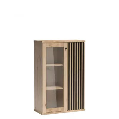Niedriger Vitrinenschrank AIMY - Artisan Eiche