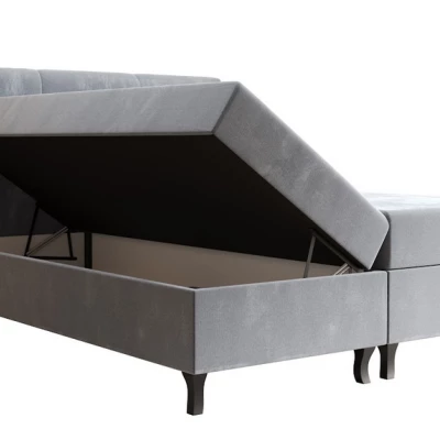 Boxspringbett mit Stauraum DORINA COMFORT – 200x200, Asche