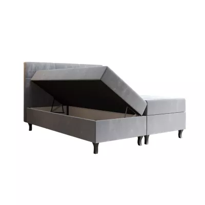 Boxspringbett mit Stauraum DORINA COMFORT – 200x200, Asche