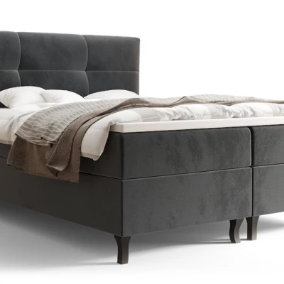 Boxspringbett mit Stauraum DORINA COMFORT – 200x200, Asche