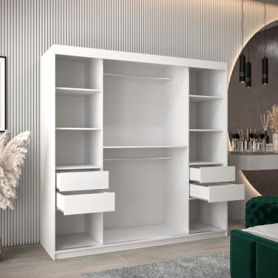 Kleiderschrank LILIANA – Breite 200 cm, weiß