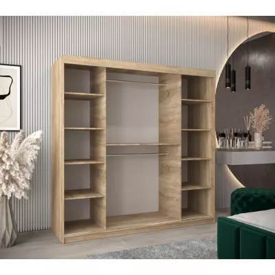 Kleiderschrank LILIANA – Breite 200 cm, Sonoma-Eiche