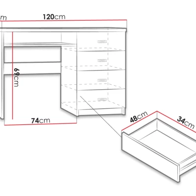 PC-Tisch BESS - dunkle Esche