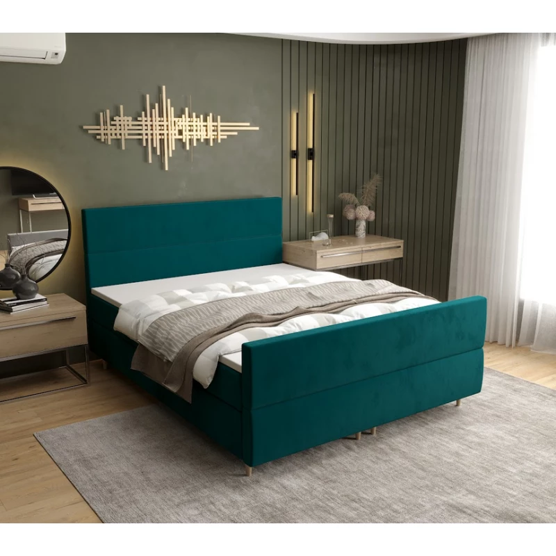 Boxspringbett ANGELES PLUS – 200x200, Grün