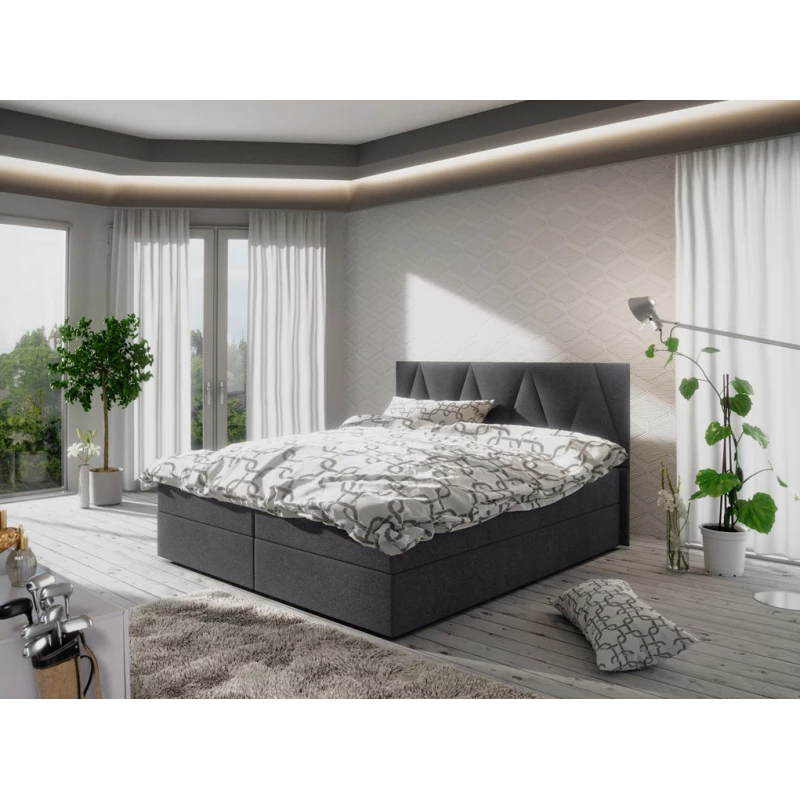 Ehebett mit Stauraum STIG COMFORT 3 – 140x200, grau
