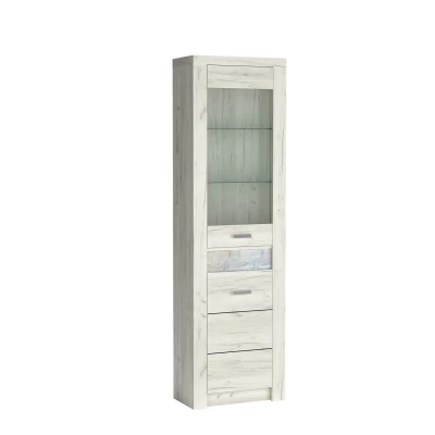 Hohe Vitrine BESS - weiße Krafteiche