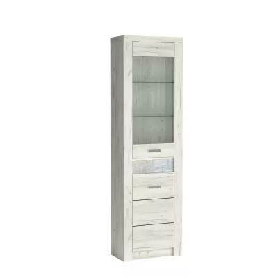 Hohe Vitrine BESS - weiße Krafteiche