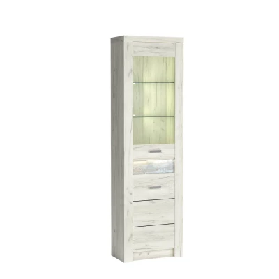Hohe Vitrine BESS - weiße Krafteiche