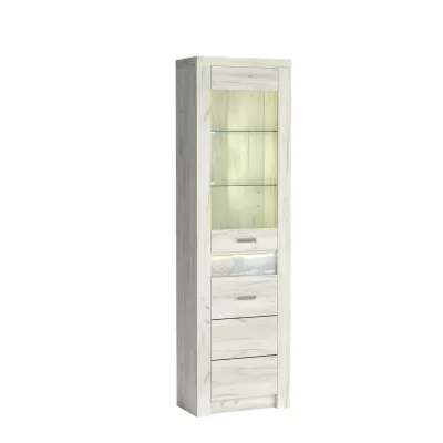 Hohe Vitrine BESS - weiße Krafteiche