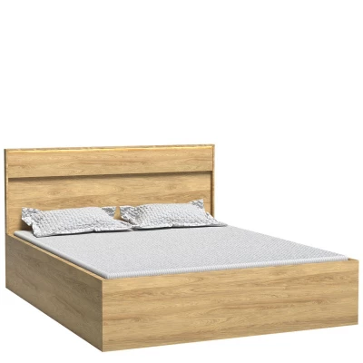 Doppelbett GINETTE - 160x200, Hickory-Walnuss