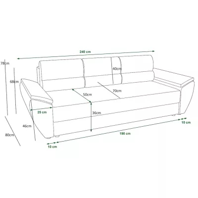 Schlafsofa OPHELIA – Dunkelgrau