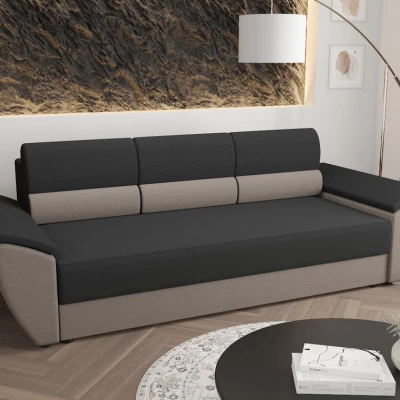 Schlafsofa OPHELIA – Dunkelgrau/Hellbraun