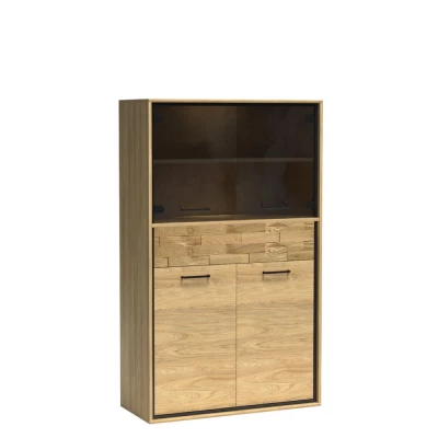 Kombivitrine GINETTE - Hickory Nussbaum / Eiche