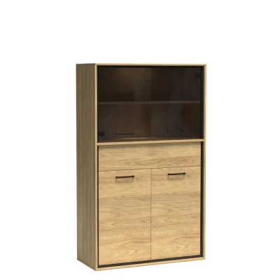 Kombivitrine GINETTE - Hickory-Nussbaum