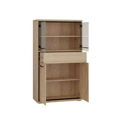 Kombivitrine GINETTE - Hickory-Nussbaum