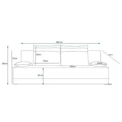 Schlafsofa mit Stauraum OLIVE – Braun/Beige