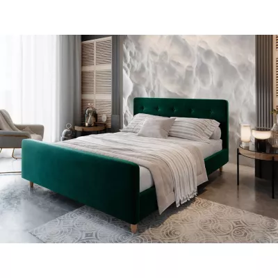 Einzelbett mit Stauraum NESSIE 2 – 90x200, grün