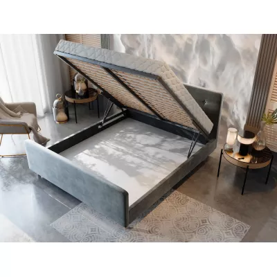 Einzelbett mit Stauraum NESSIE 2 – 90x200, grün