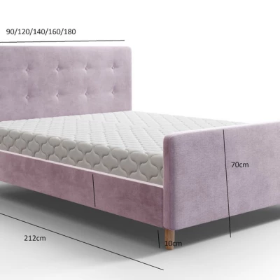 Einzelbett mit Stauraum NESSIE 2 – 90x200, grün