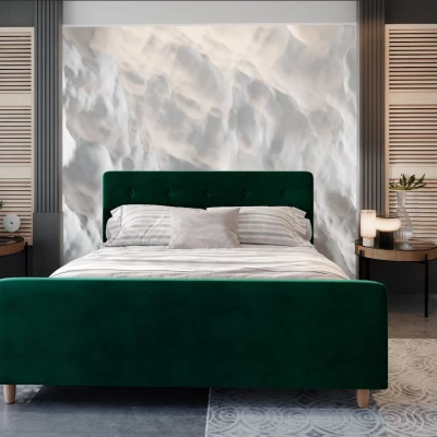 Einzelbett mit Stauraum NESSIE 2 – 90x200, grün