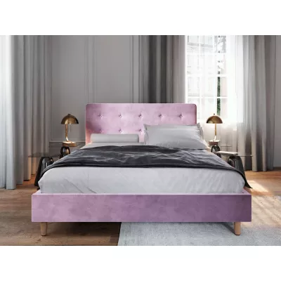 Einzelbett mit Stauraum NOOR – 90x200, rosa