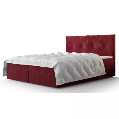 Hotelbett mit Stauraum LILIEN – 200x200, rot