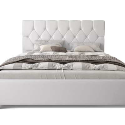 Ehebett mit Stauraum NARINE 2 – 180x200, weiß