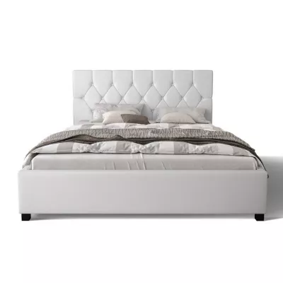 Ehebett mit Stauraum NARINE 2 – 180x200, weiß