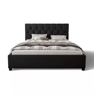 Polsterdoppelbett NARINE – 140x200, schwarz