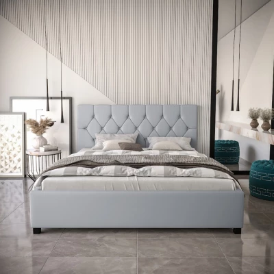 Ehebett mit Stauraum NARINE 2 – 180x200, grau