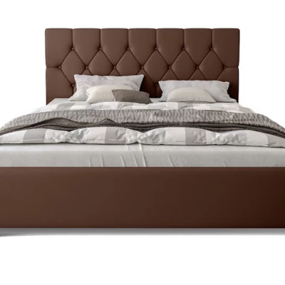 Ehebett mit Stauraum NARINE 2 – 180x200, braun