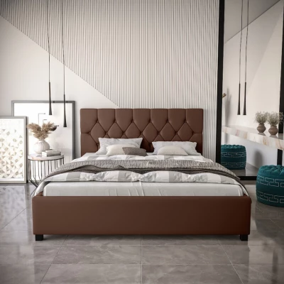 Ehebett mit Stauraum NARINE 2 – 180x200, braun