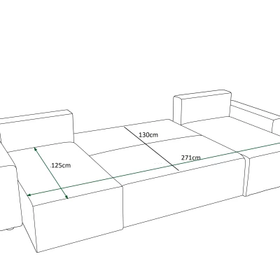 Bequeme Schlafcouch in U-Form RADANA – weiß