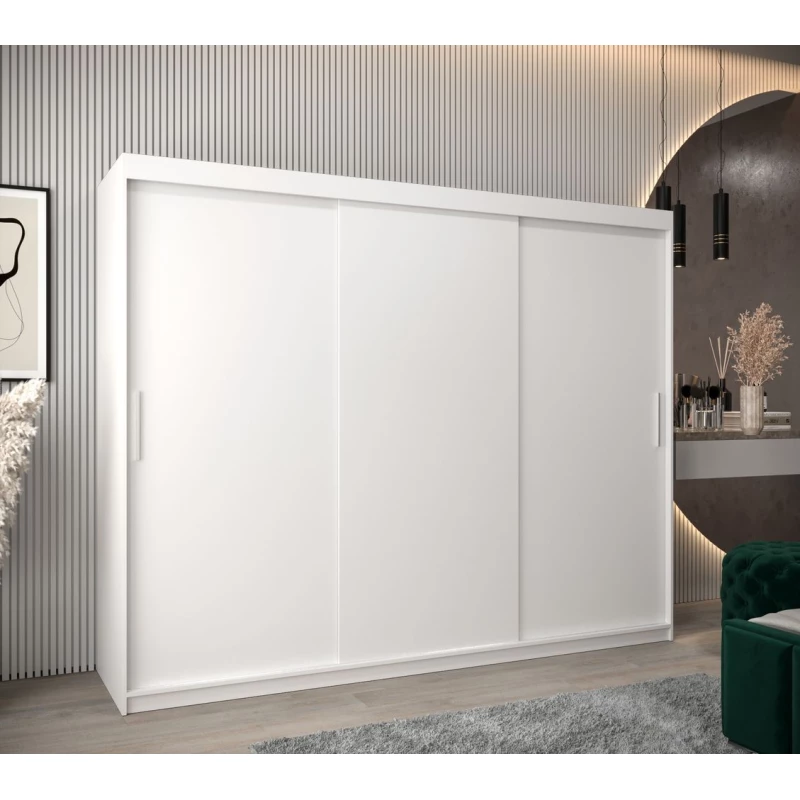 Schwebetürenschrank mit einer Breite von 250 cm TIMEA – Weiß