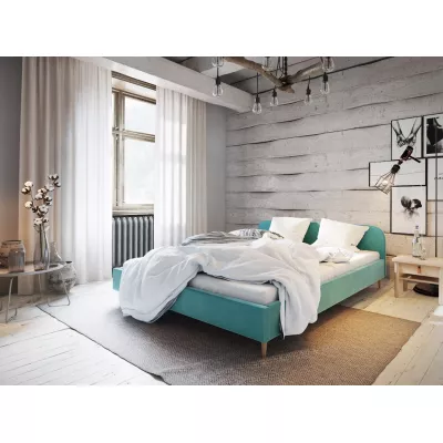 Polsterbett mit Stauraum LETICIA – 180x200, Hellblau
