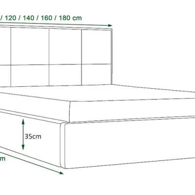 Ehebett mit Stauraum NARINE 2 – 180x200, weiß