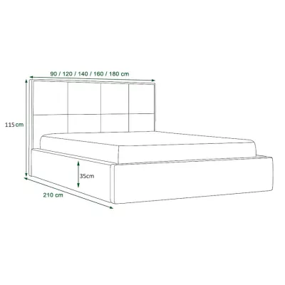 Ehebett mit Stauraum NARINE 2 – 180x200, weiß