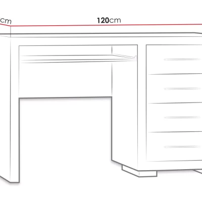 Büroschreibtisch TRIXA – Santana-Eiche
