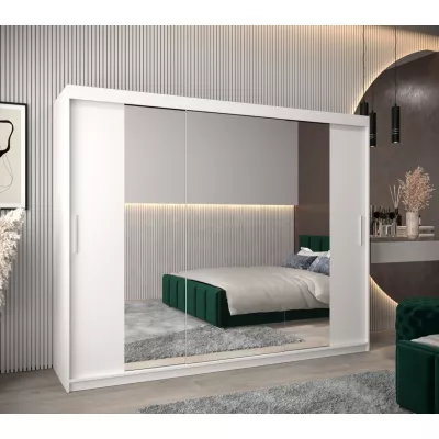 Schwebetürenschrank mit einer Breite von 250 cm TIMEA 2 – Weiß