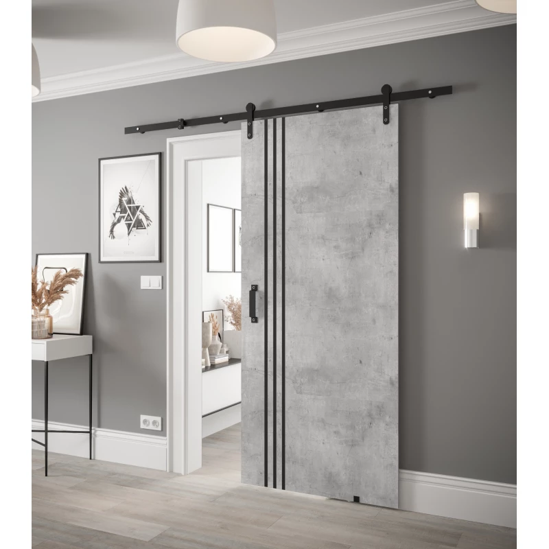 Schiebetür mit Beschlägen LEONTINA 7 – 90 cm, Beton