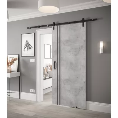 Schiebetür mit Beschlägen LEONTINA 7 – 90 cm, Beton