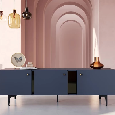 Fernsehtisch CYAN – blau