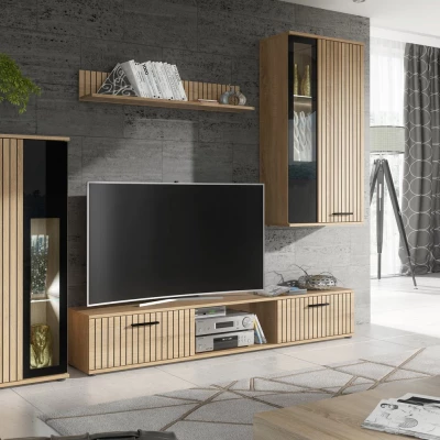 Wohnzimmerwand MAJA - Jackson Hickory